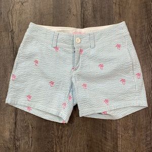 LILLY PULITZER Swinging Palm Seersucker Shorts